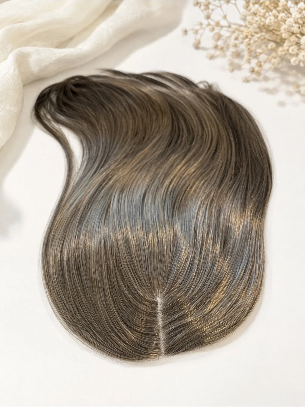 Clip-In Hair Topper - Ash Brown Blend